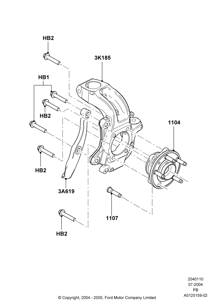 10 - Front Knuckle and Hub; 12/JUL/2004-04/JUN/2007