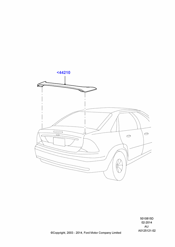 15D - Spoiler and Related Parts, 4 Door Sedan, Accessory; 04/SEP/2003-05/APR/2004