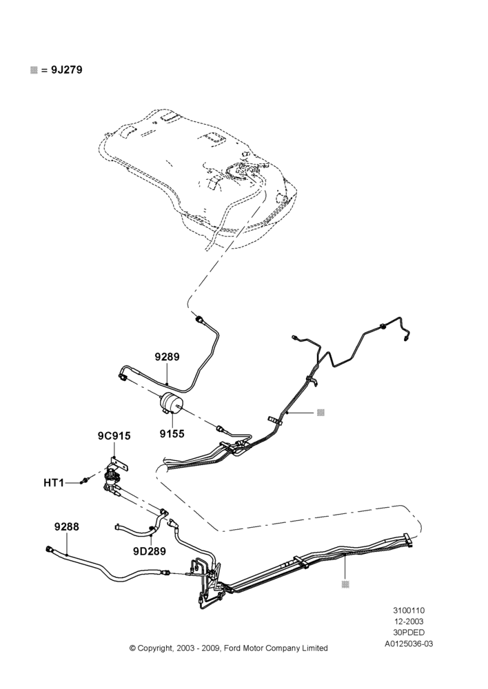 10D - Fuel Lines, 3.0 V6 24V DOHC EFI Modular, Less Onboard Vapour Recovery System; 22/DEC/2003-01/MAY/2006