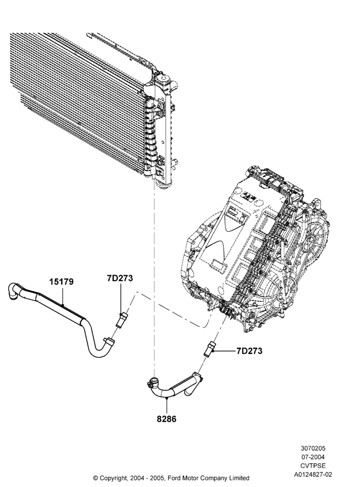 05A - Transmission Cooling Systems, CVT Auto Trans Powersplit Elec; 26/JUL/2004-01/MAY/2006