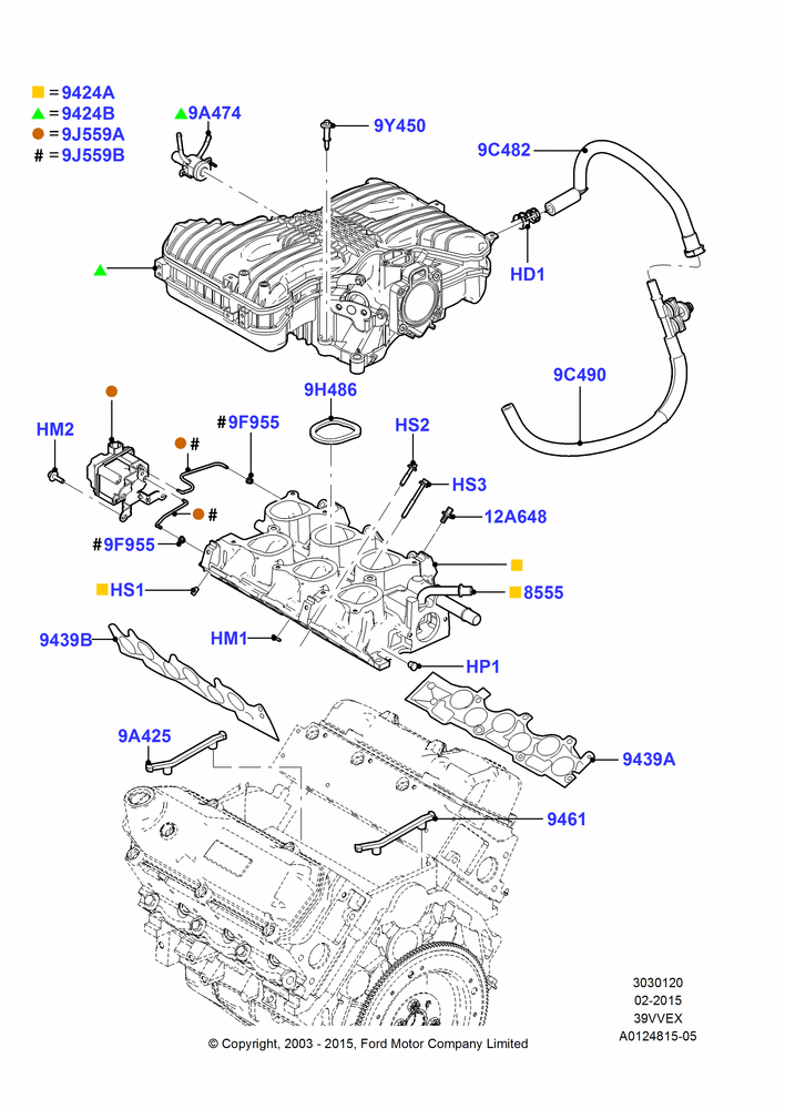 20 - Intake Manifold, 3.9L OHV EFI NA V6 GAS; 25/AUG/2003-02/JAN/2007
