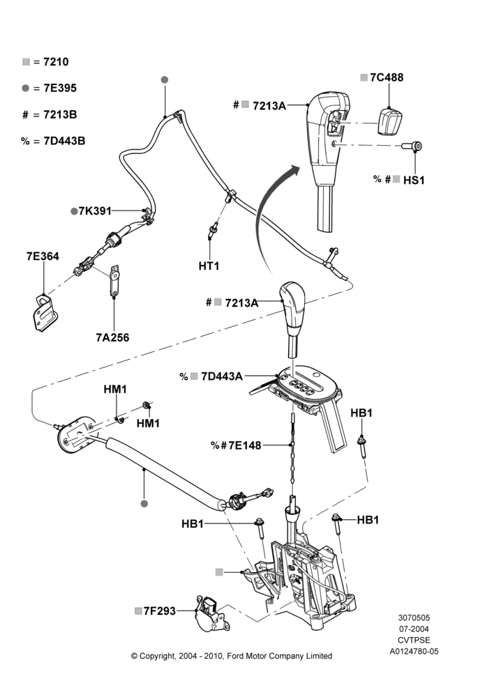 05A - Gear Change-Automatic Transmission, CVT Auto Trans Powersplit Elec; 26/JUL/2004-01/MAY/2006