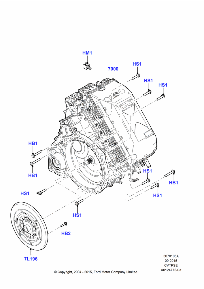 05A - Auto Trans Assy & Speedometer Drive, CVT Auto Trans Powersplit Elec; 26/JUL/2004-01/MAY/2006