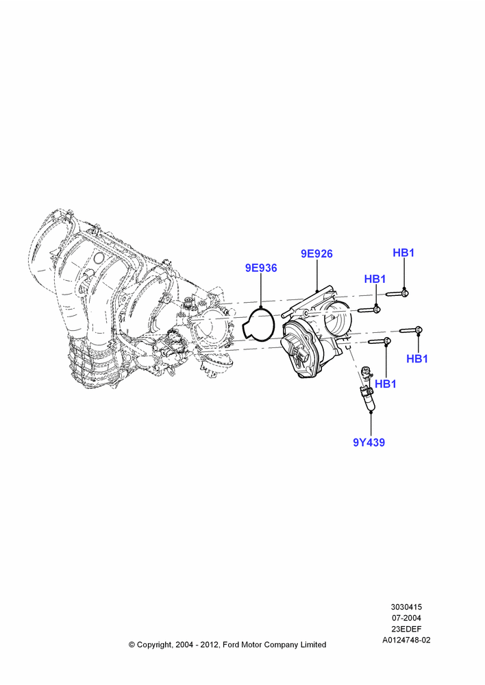 15A - Throttle Housing, 2.3LI4 16v Gas/Electric DOHC Hybrid; 26/JUL/2004-01/MAY/2006