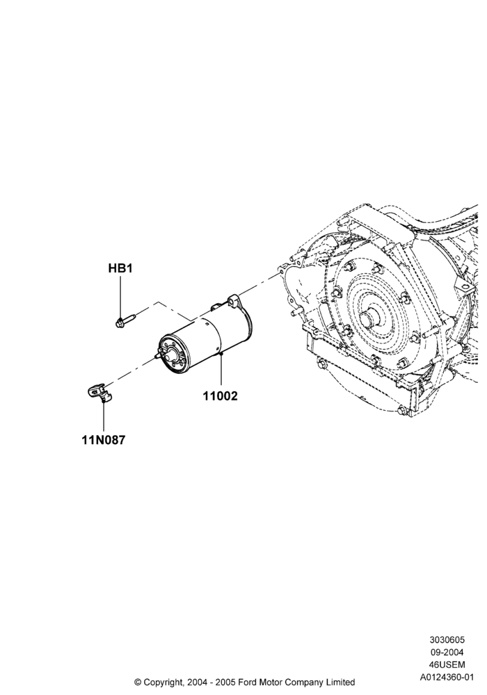 05 - Starter Motor, 4.6L 3v V8 SOHC EFI; 07/SEP/2004-22/MAR/2010