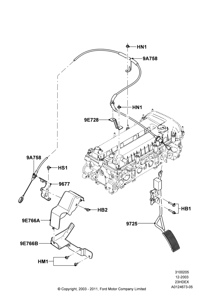 05B - Accelerator/Injection Pump Controls, 2.3L Duratec-HE (145PS) - MI4; 22/DEC/2003-01/MAY/2006