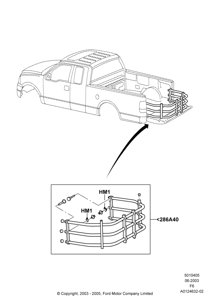 05J - Pick Up Box/Tailgate and Tonneau, Accessory, Pick Up Box Extender; 02/JUN/2003-18/AUG/2008