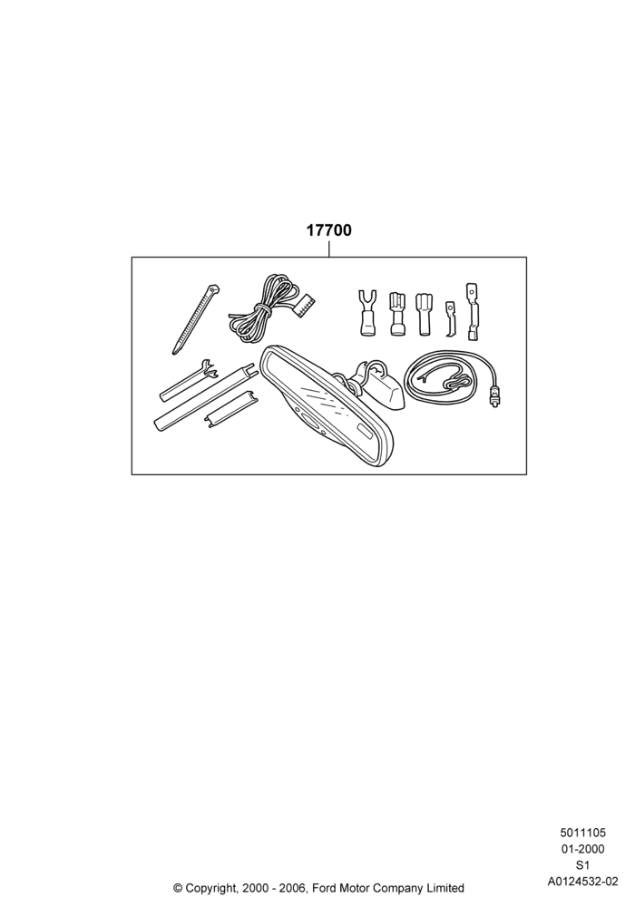 05X - Windshield/Inside Rear View Mirror, Accessory; 02/AUG/2004-30/JUN/2005