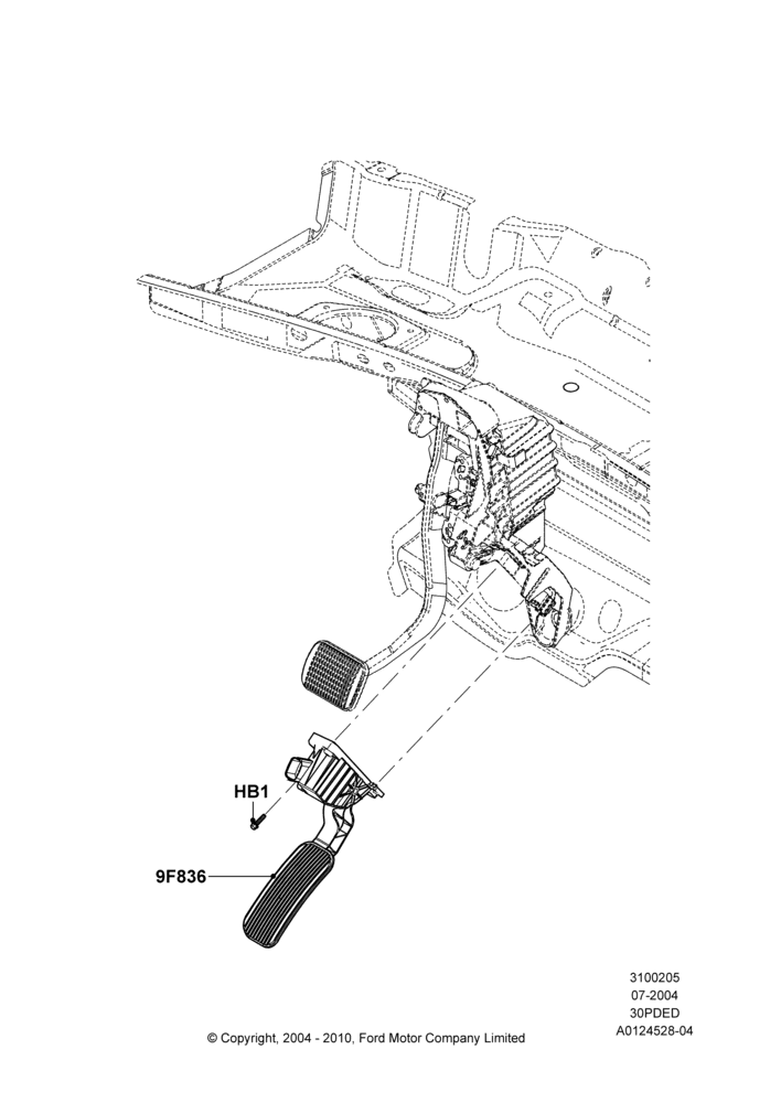 05F - Accelerator/Injection Pump Controls, 3.0 V6 24V DOHC EFI Modular; 12/JUL/2004-30/APR/2007