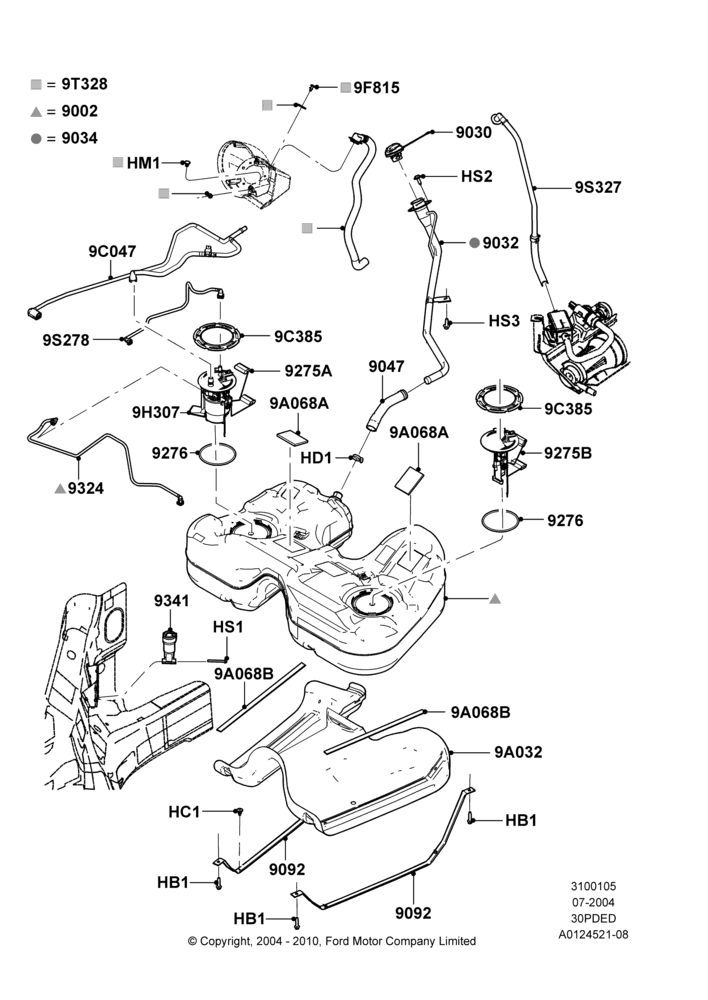05D - Fuel Tank, 3.0 V6 24V DOHC EFI Modular; 12/JUL/2004-30/APR/2007