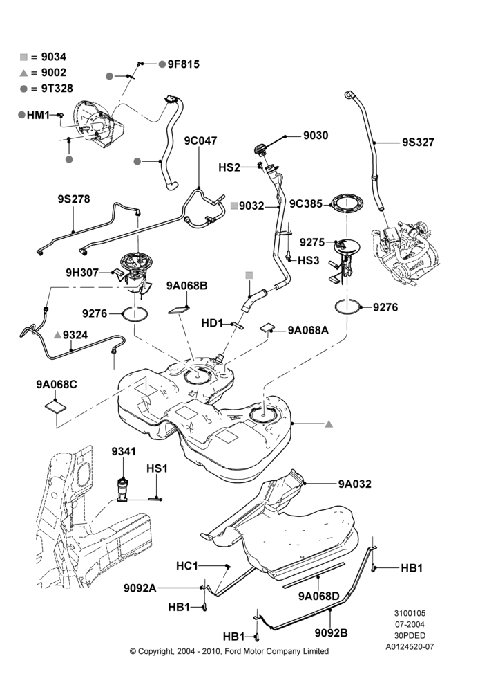 05C - Fuel Tank, 3.0 V6 24V DOHC EFI Modular; 12/JUL/2004-04/JUN/2007