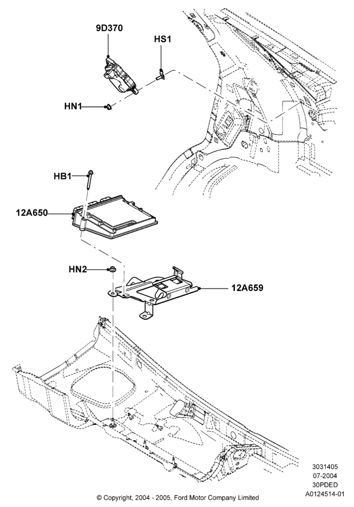 05G - Engine Modules and Sensors, (+)"CDN/MEX/USA", 3.0 V6 24V DOHC EFI Modular; 12/JUL/2004-30/APR/2007