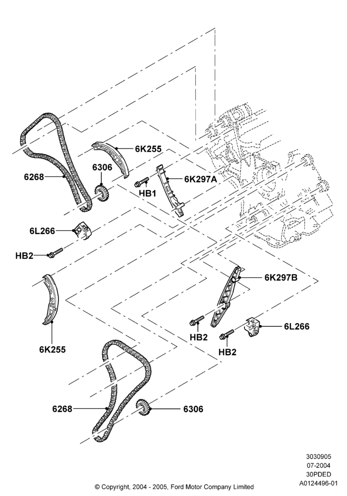 05D - Timing Gear, 3.0 V6 24V DOHC EFI Modular; 12/JUL/2004-30/APR/2007