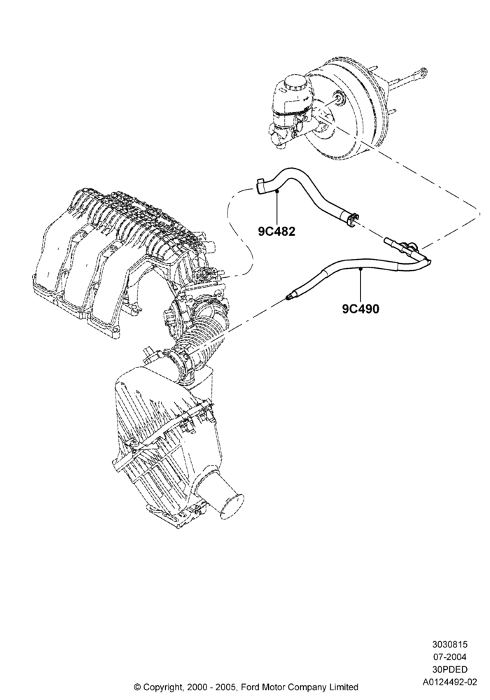 15D - Emission Control - Valves/Hoses, 3.0 V6 24V DOHC EFI Modular; 12/JUL/2004-30/APR/2007