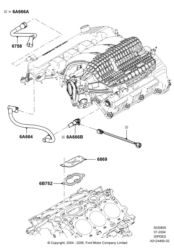 05C - Emission Control - Crankcase, 3.0 V6 24V DOHC EFI Modular; 12/JUL/2004-04/JUN/2007