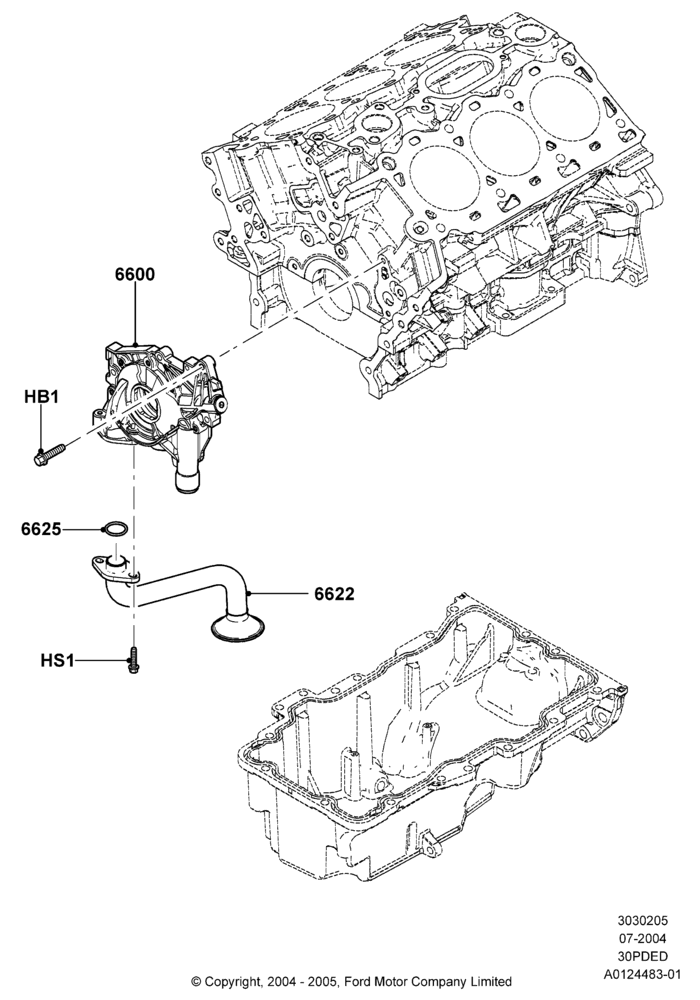 05C - Oil Pump, 3.0 V6 24V DOHC EFI Modular; 12/JUL/2004-04/JUN/2007