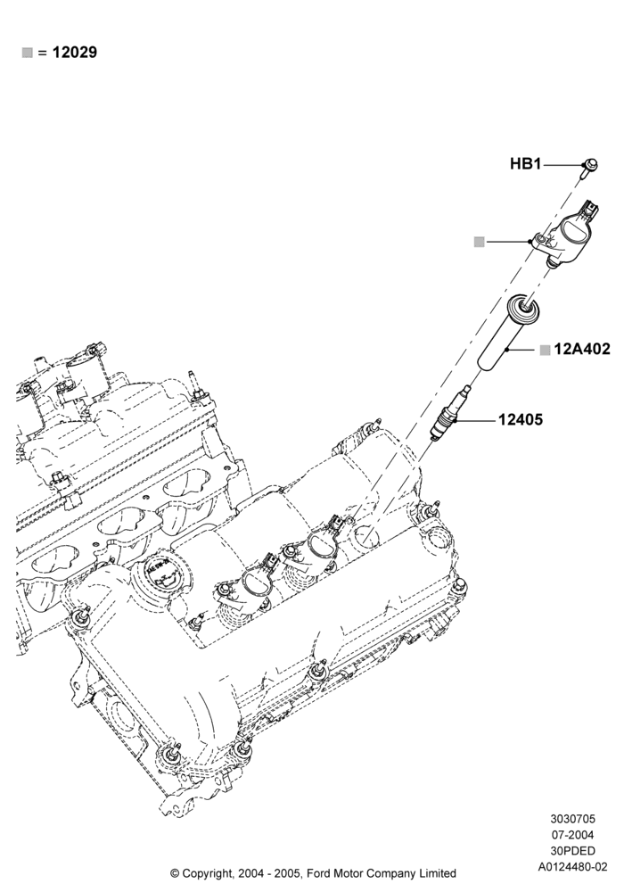 05D - Ignition Coil and Wires/Spark Plugs, 3.0 V6 24V DOHC EFI Modular; 12/JUL/2004-30/APR/2007