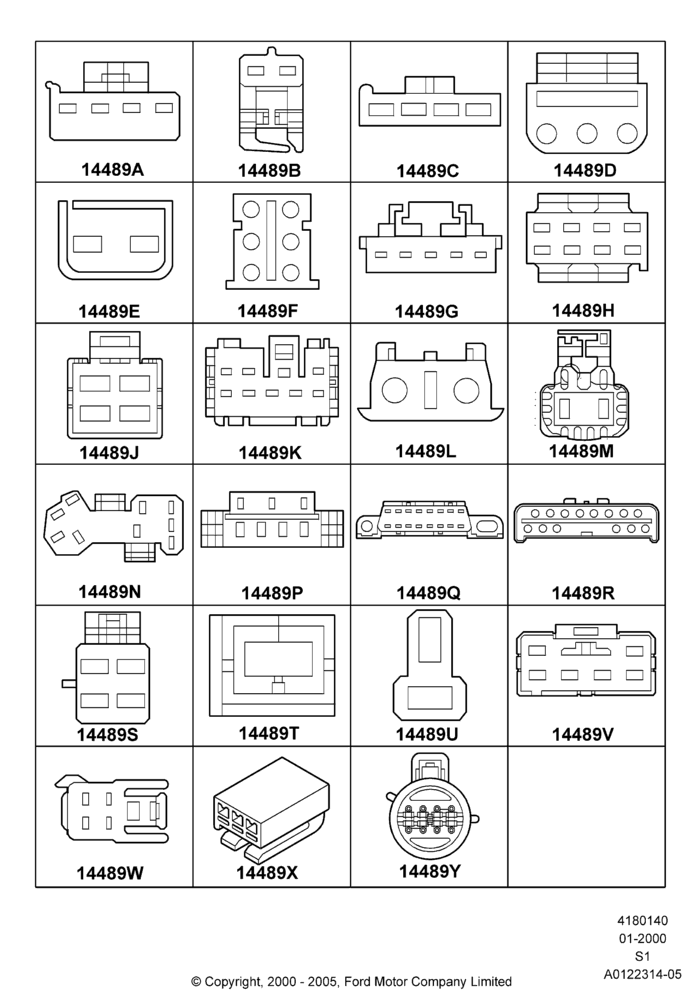 40B - Wiring Connectors, Page B; 31/JAN/2000-30/JUN/2005