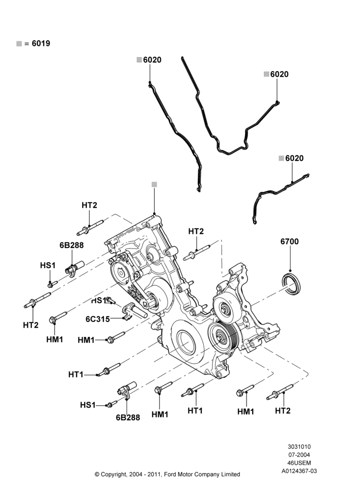 Timing Gear Covers, 4.6L 3v V8 SOHC EFI
