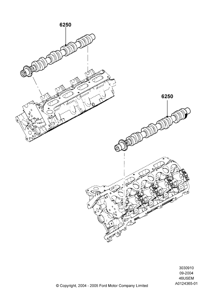 Camshaft, 4.6L 3v V8 SOHC EFI