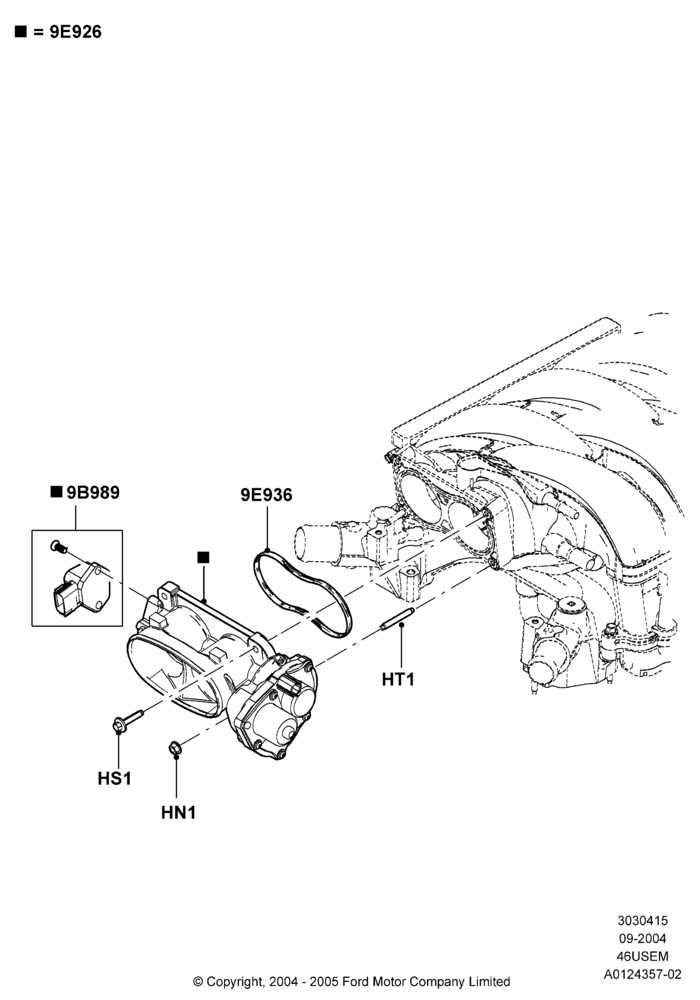 15A - Throttle Housing, 4.6L 3v V8 SOHC EFI; 07/SEP/2004-06/JUN/2006