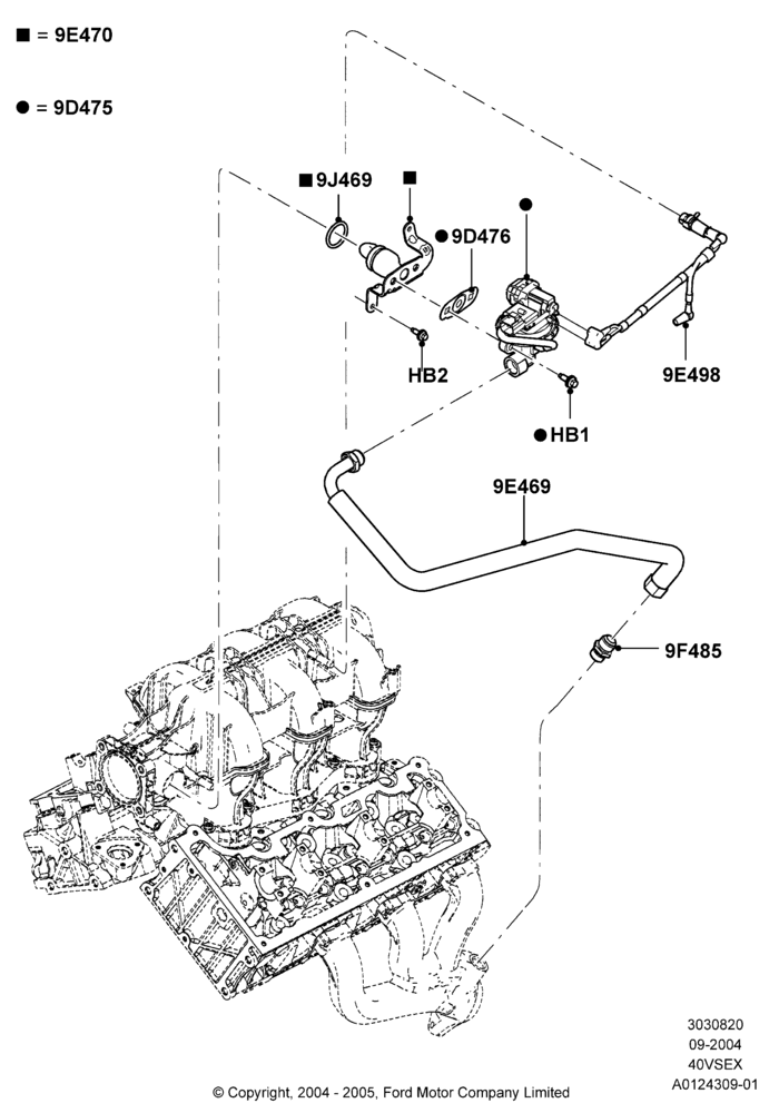 Exhaust Gas Recirculation, 4.0L V6 12V SOHC EFI