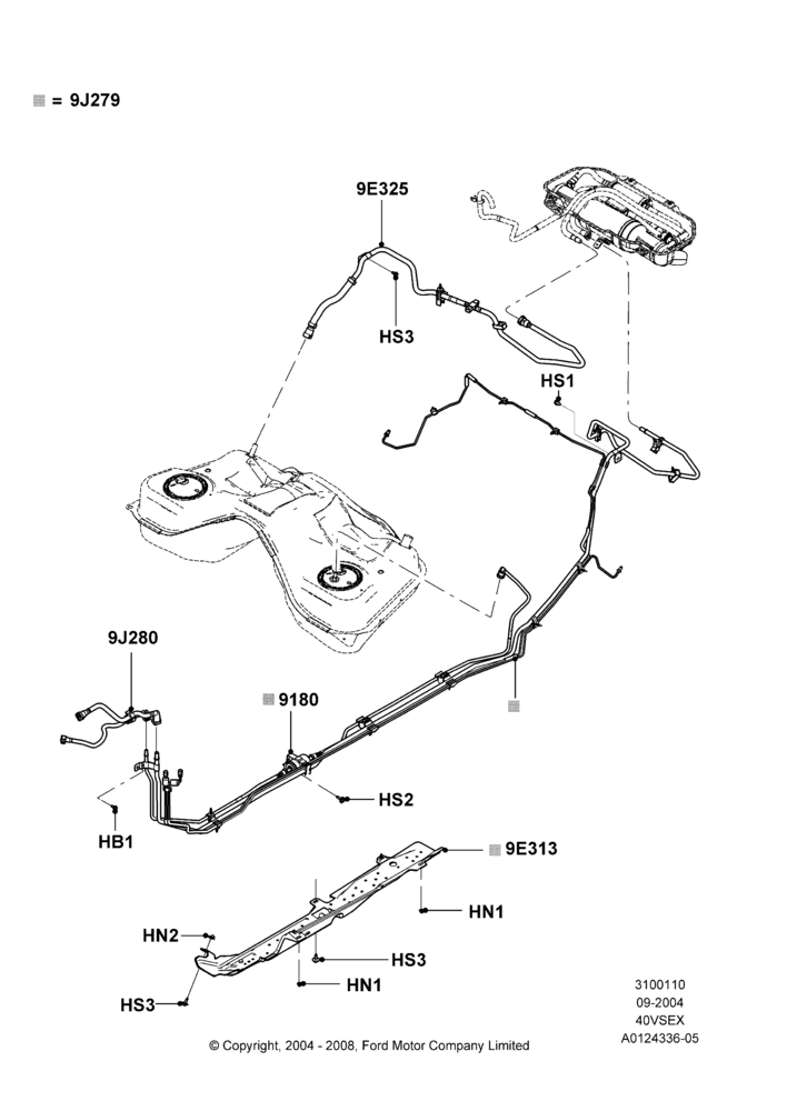 10A - Fuel Lines, 4.0L V6 12V SOHC EFI, Valve - Vapor Management; 07/SEP/2004-26/FEB/2009