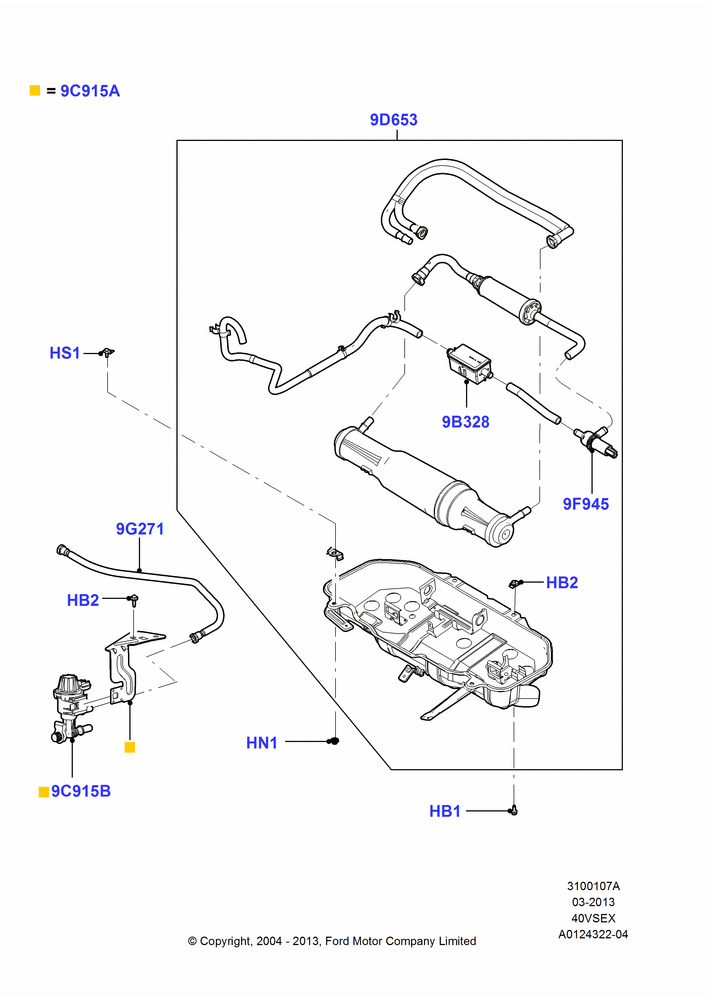07A - Fuel Vapour System, 4.0L V6 12V SOHC EFI; 07/SEP/2004-05/JUN/2006