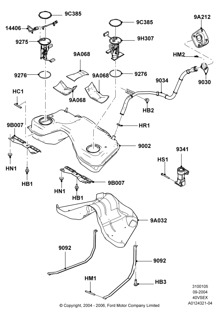 05A - Fuel Tank, 4.0L V6 12V SOHC EFI; 07/SEP/2004-25/JUN/2007