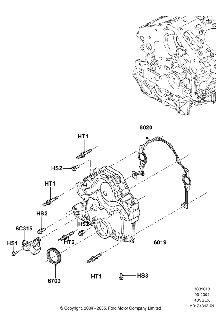 Timing Gear Covers, 4.0L V6 12V SOHC EFI
