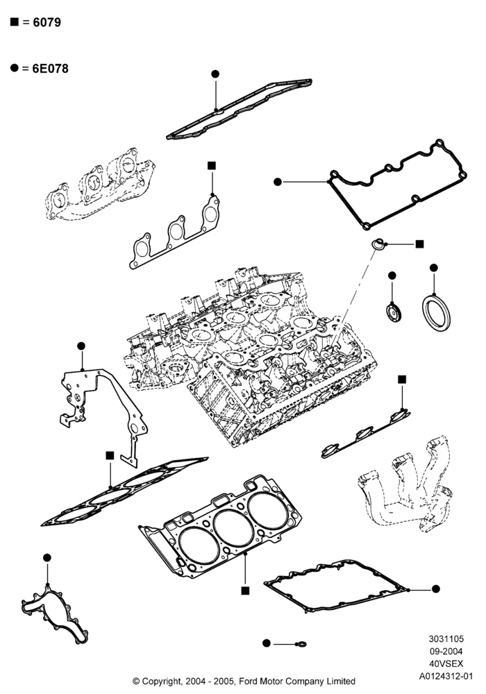 05 - Engine Gasket Kits, 4.0L V6 12V SOHC EFI; 07/SEP/2004-22/MAR/2010