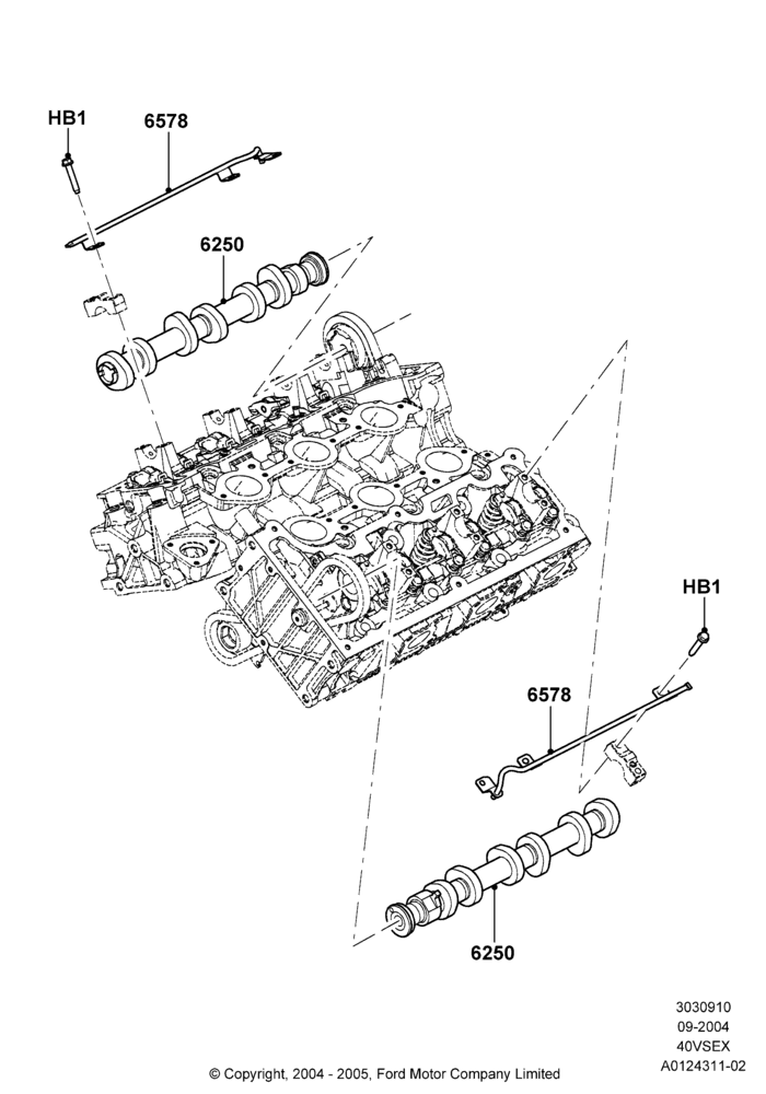 Camshaft, 4.0L V6 12V SOHC EFI