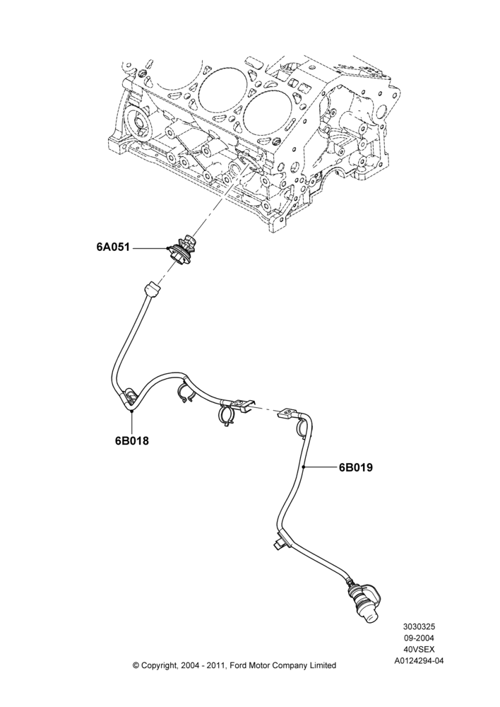 25 - Engine Heater, 4.0L V6 12V SOHC EFI; 07/SEP/2004-22/MAR/2010