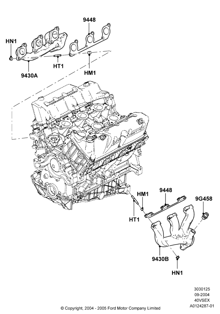 Exhaust Manifold, 4.0L V6 12V SOHC EFI