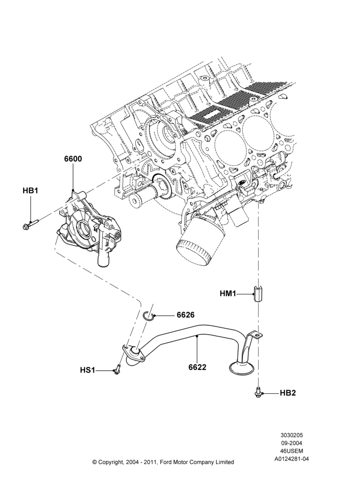 05 - Oil Pump, 4.6L 3v V8 SOHC EFI; 07/SEP/2004-22/MAR/2010