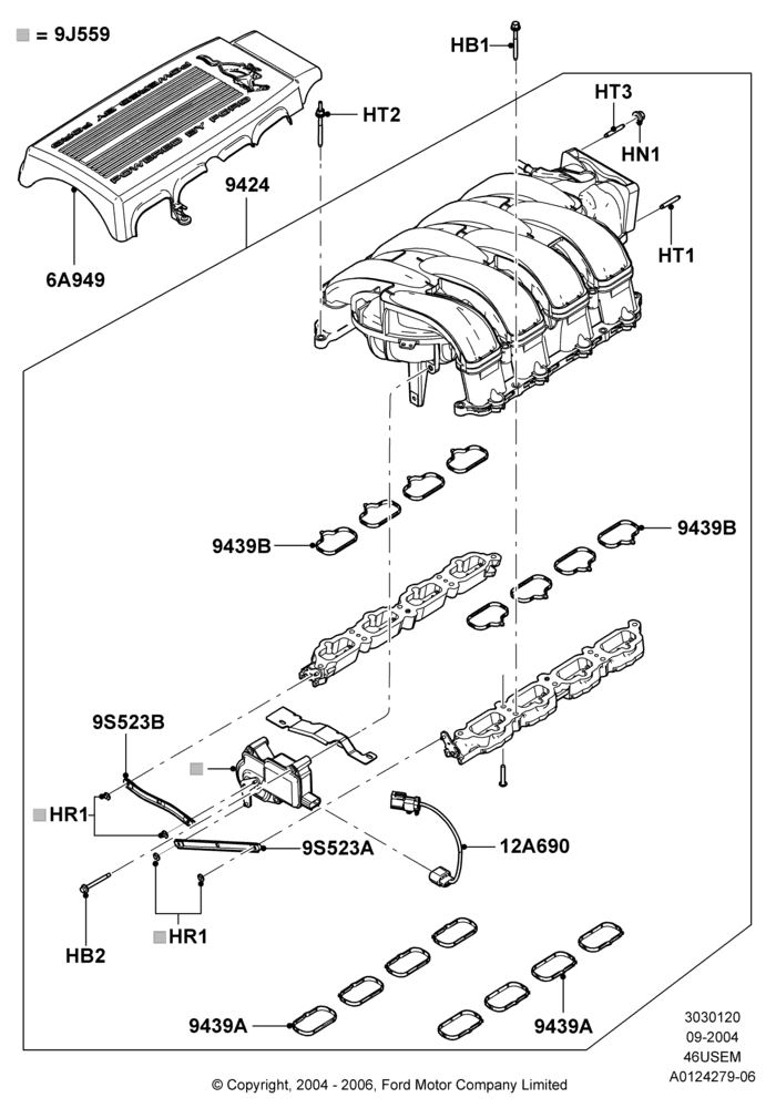 20B - Intake Manifold, 4.6L 3v V8 SOHC EFI; 05/JUN/2006-27/MAY/2008