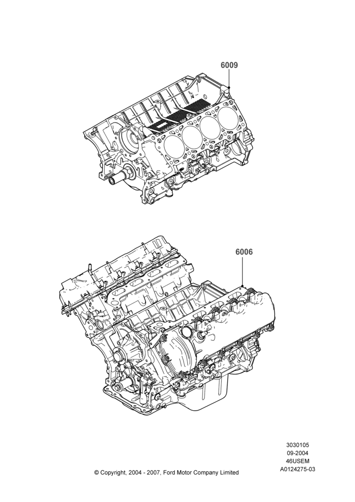 05 - Service Engine and Short Block, 4.6L 3v V8 SOHC EFI; 07/SEP/2004-22/MAR/2010