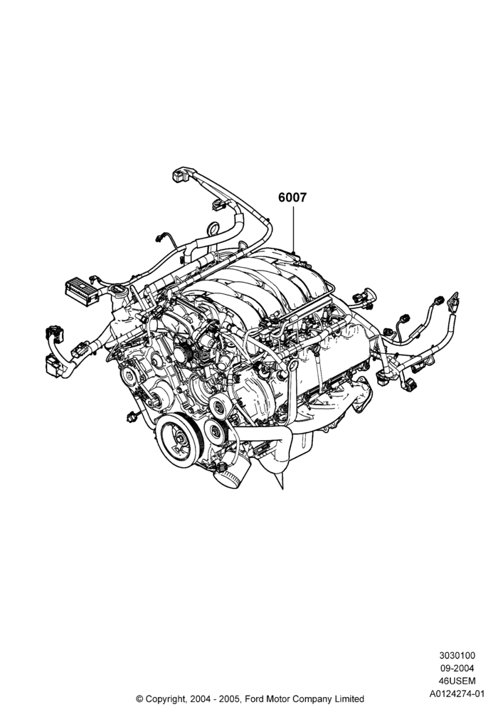 00 - Engine Assy Fully Dressed, 4.6L 3v V8 SOHC EFI; 07/SEP/2004-22/MAR/2010