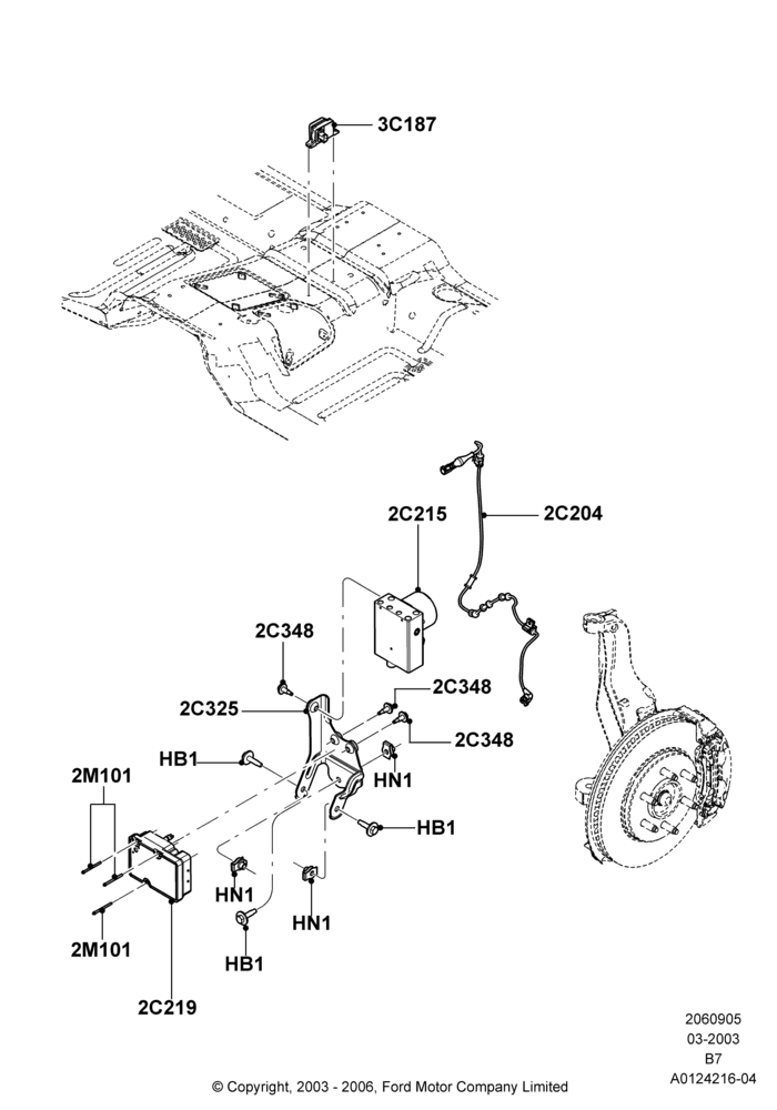 05B - Anti-Lock Braking System; 03/FEB/2003-02/AUG/2006