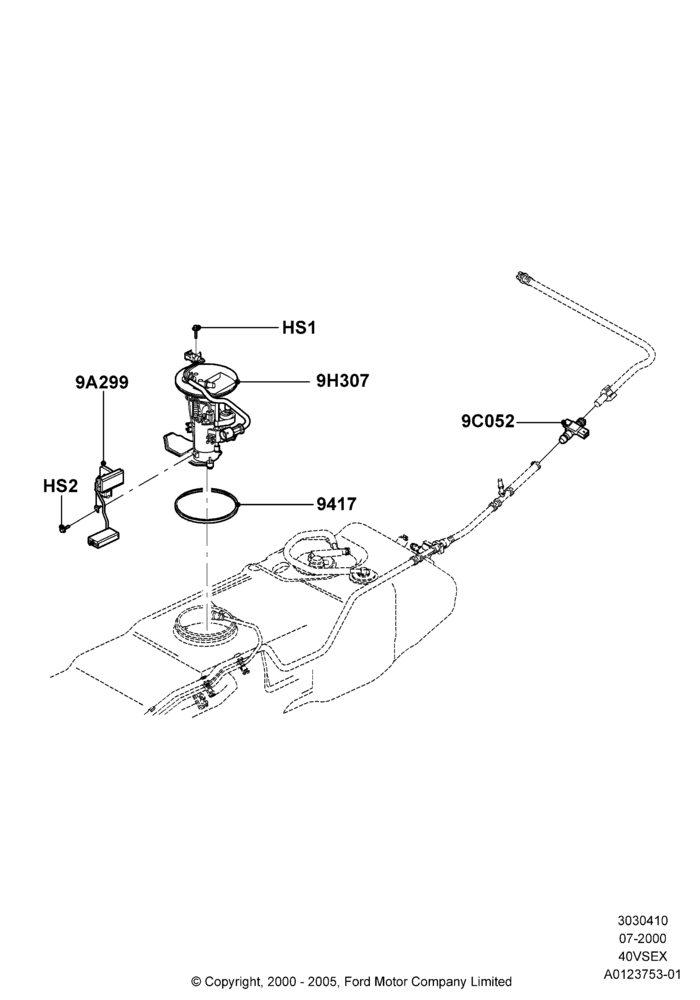 10J - Fuel Pump And Sender Unit, 4.0L V6 12V SOHC EFI, FFV-(Ethanol) Fuel; 24/JUL/2000-20/AUG/2001