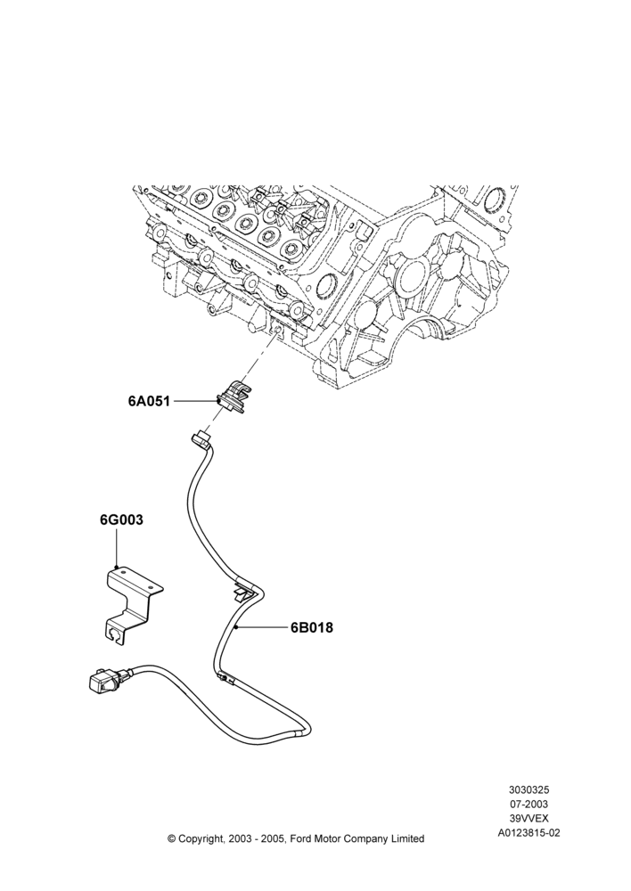 25 - Engine Heater, 3.9L OHV EFI NA V6 GAS; 25/AUG/2003-02/JAN/2007