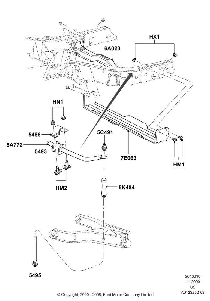 Rear Cross Member & Stabilizer Bar