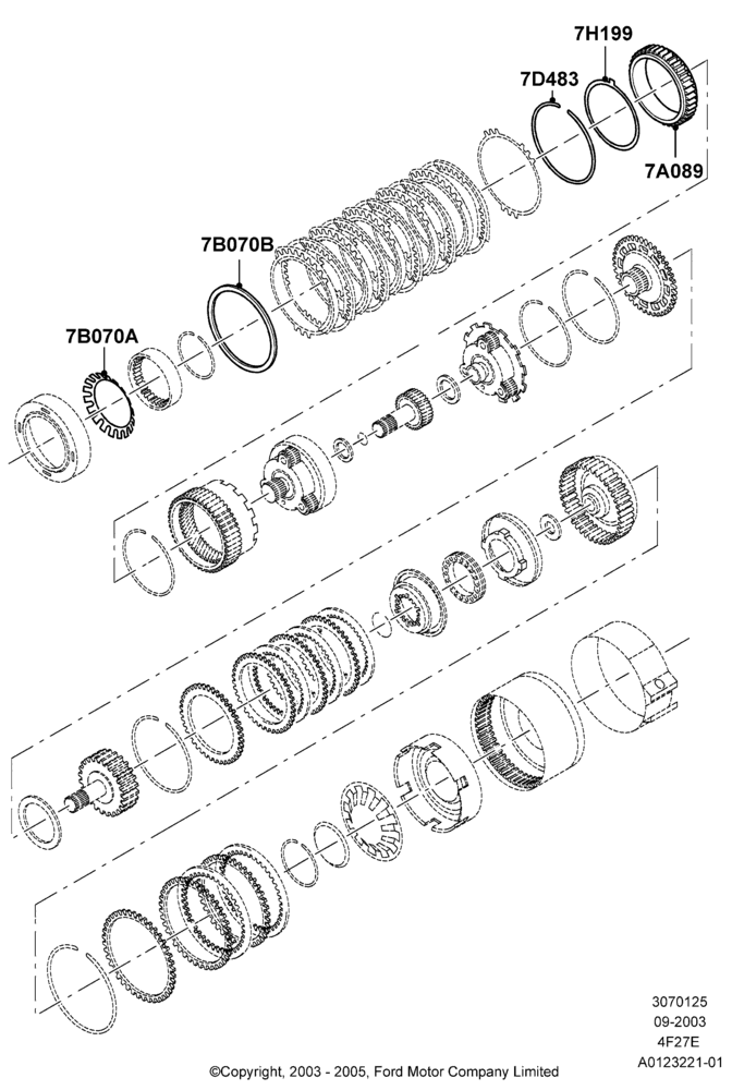 25 - Drive Plates - Low Clutch, 4-Speed Automatic Transaxle - 4F27E; 04/SEP/2003-07/DEC/2010