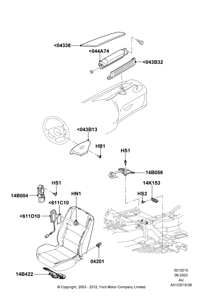 15C - Airbag System, 4 Door Wagon; 04/SEP/2003-27/AUG/2007