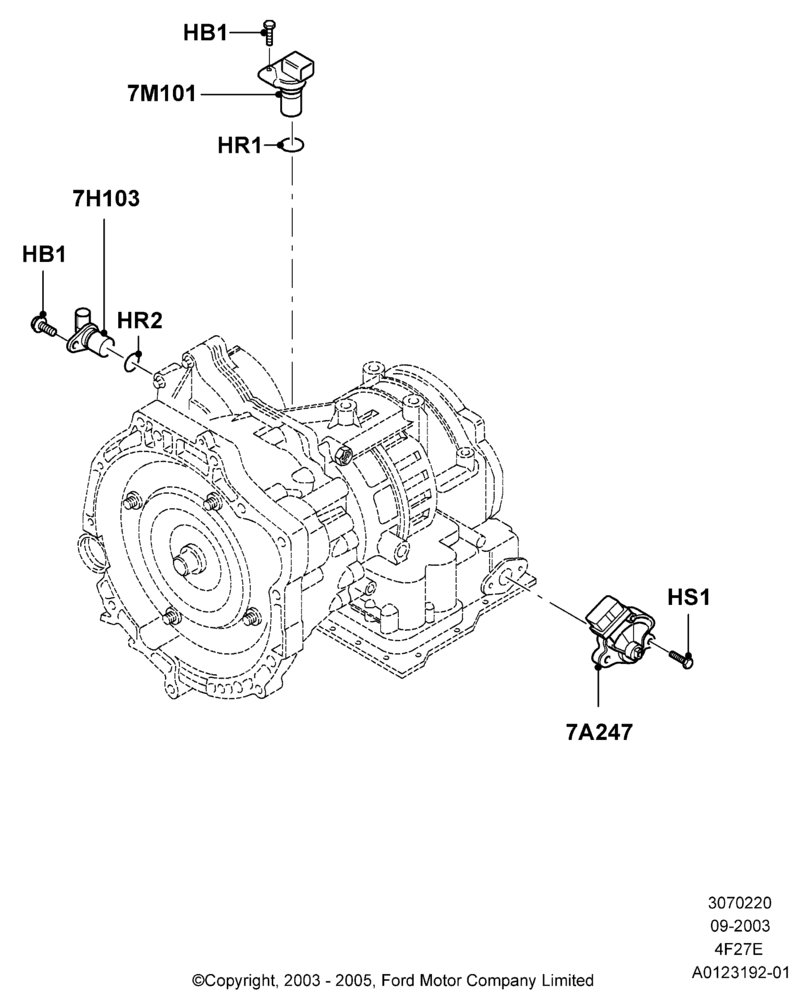 20C - Transmission Modules and Sensors, 4-Speed Automatic Transaxle - 4F27E; 04/SEP/2003-07/DEC/2010