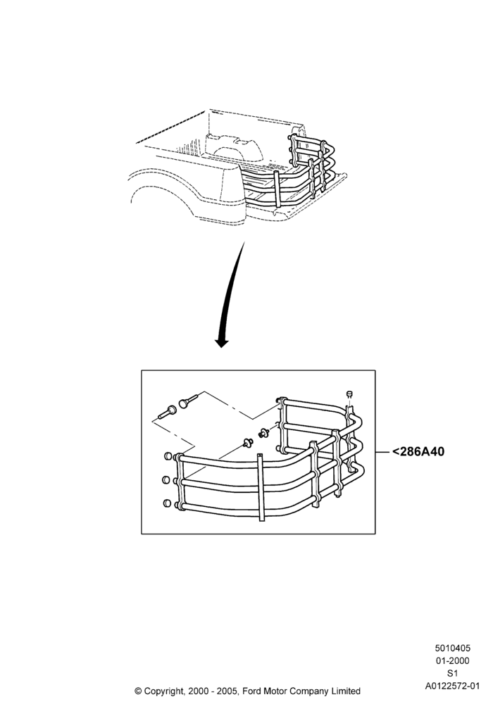 05J - Pick Up Box/Tailgate and Tonneau, Accessory, Pick Up Box Extender; 31/JAN/2000-30/JUN/2005