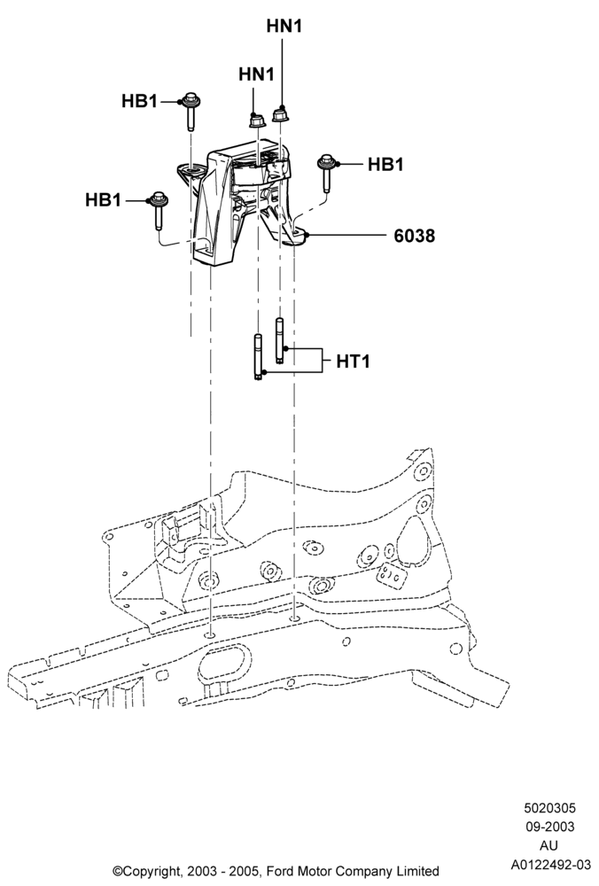 05D - Engine Mounting, 2.0L Duratec HE (137PS); 05/APR/2004-27/AUG/2007