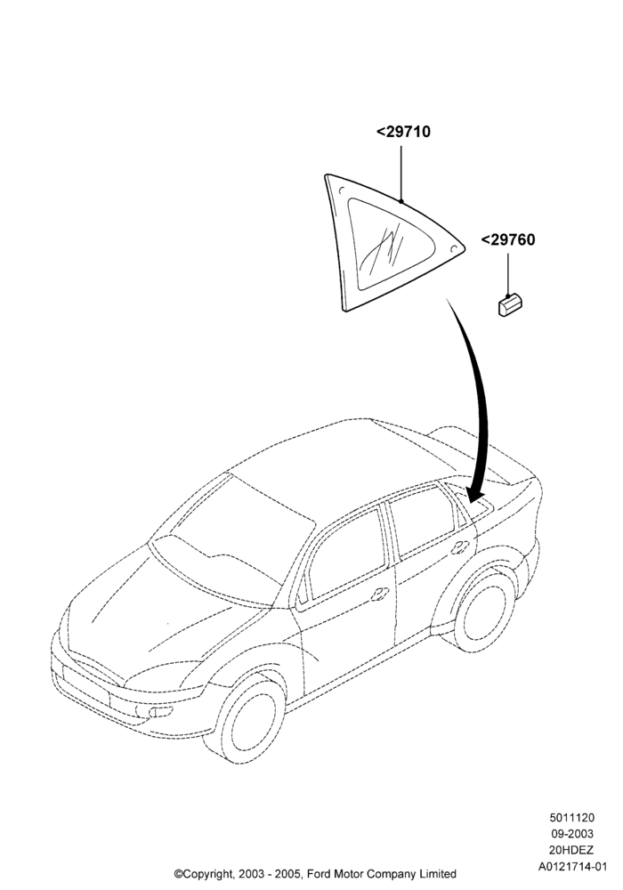 20B - Quarter Windows, 4 Door Sedan; 04/SEP/2003-27/AUG/2007