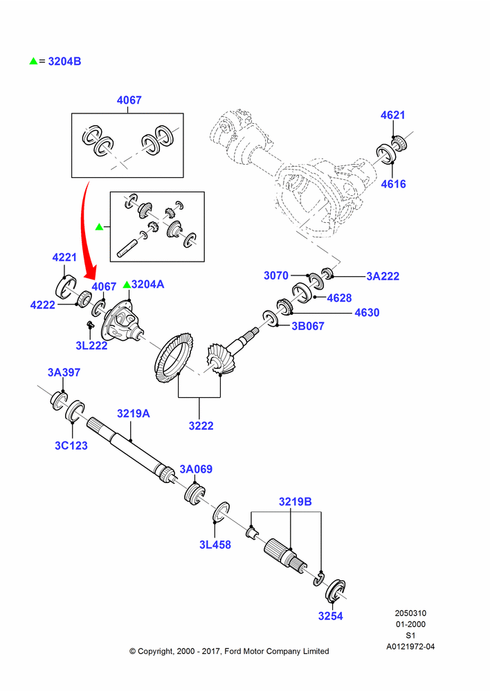 10 - Components - Front Axle Diff & Carr; 31/JAN/2000-30/JUN/2005