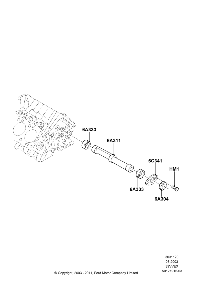 20 - Balance Shafts and Drive, 3.9L OHV EFI NA V6 GAS; 25/AUG/2003-02/JAN/2007